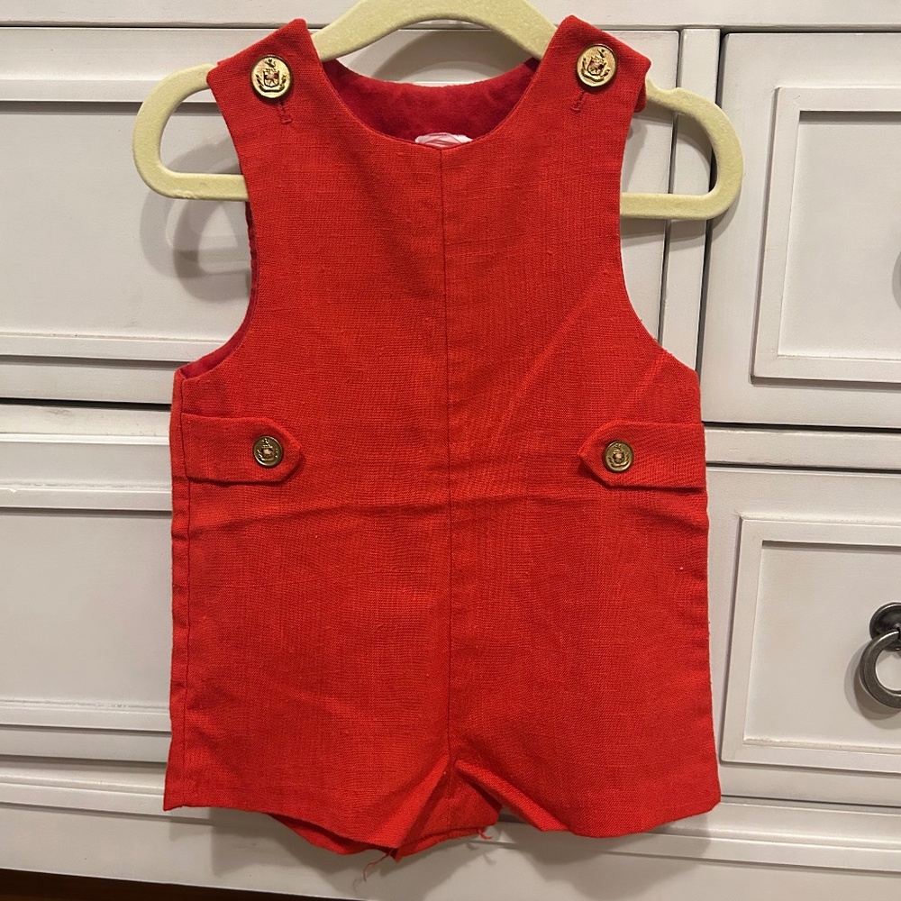 Vintage red john john with gold accents